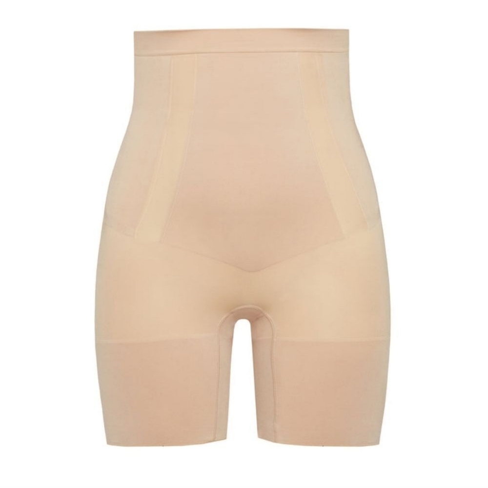 Spanx Seamless High-Waist Shapewear Shorts - Tan